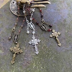 Bronze or Silver Rosary Bracelets